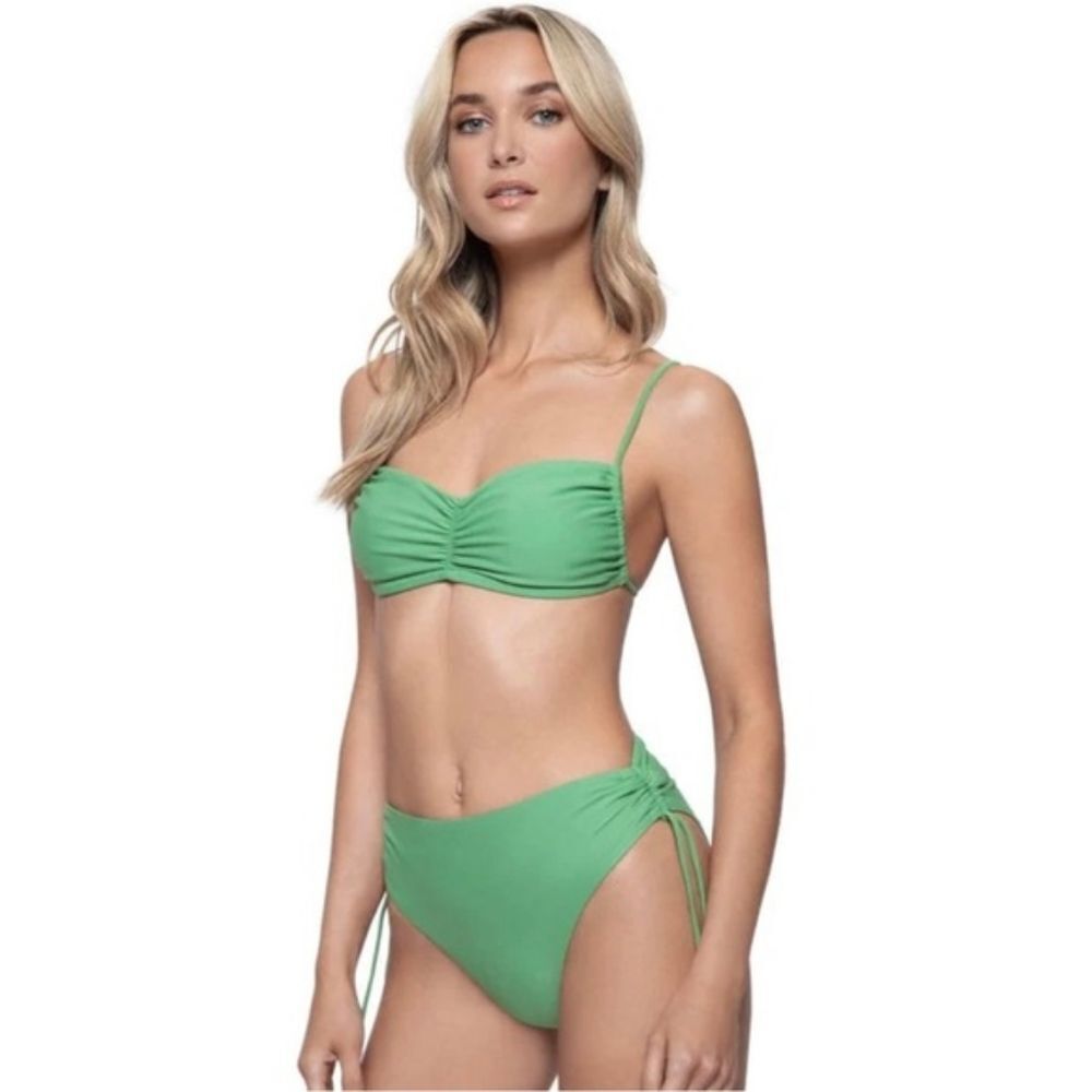 PQ Luna Top in Agave Green Bandeau Style NWT Sz L